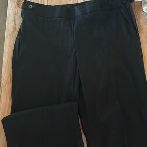 Talbots Black Linen Blend Dress Slacks Size 14WP